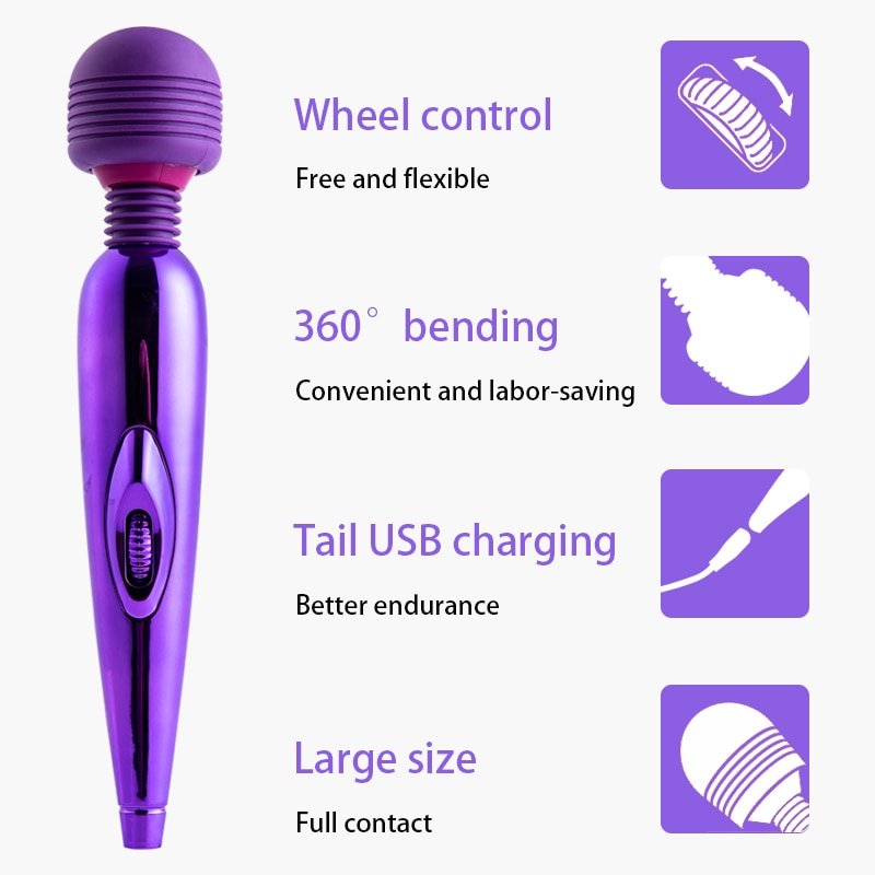USB-charged-sex-toys-for-woman-Vibrator-G-Spot-Stick-AV-Vibrators-Clit-Vibration-Female-Vagina-2